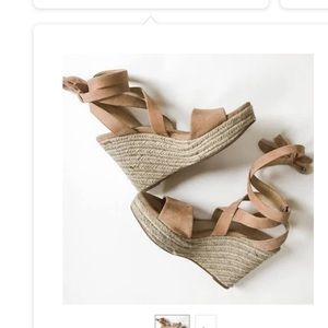 Splendid Tessie Ankle Wrap Wedge Sandal Size 7.5